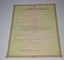 Свидетельство об Установлении Отцовства 2023г в Калуге