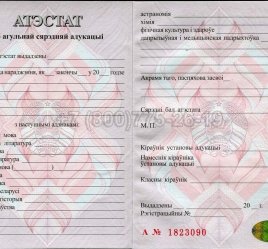 Аттестат о Полном Среднем Образовании Беларуси 2021г в Калуге